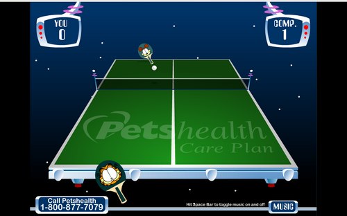 Jouer au tennis de table avec Garfield !!
