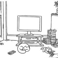 Simon's Cat regarde la télévision