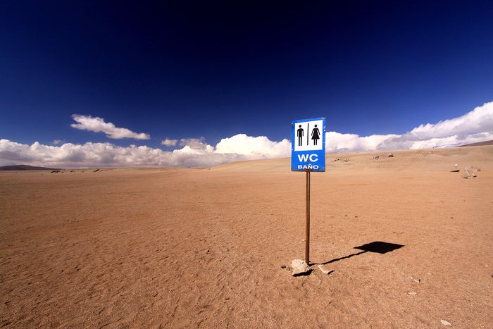 les toilettes du désert bolivien
